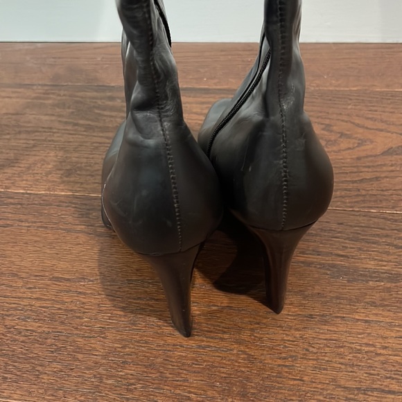 New York Transit Dark Brown Leather Boots Size 9 - Picture 6 of 7